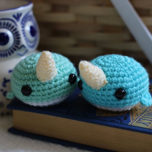 Crochet Narwhal Amigurumi Keychain