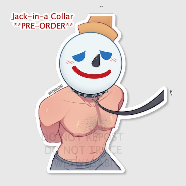 PRE-ORDER! Jack-in-a Collar - Vinyl Sticker **(read description)**