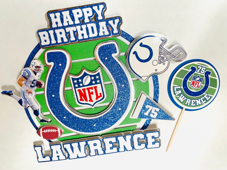 Colts NFL Cupcake Toppers Etsy