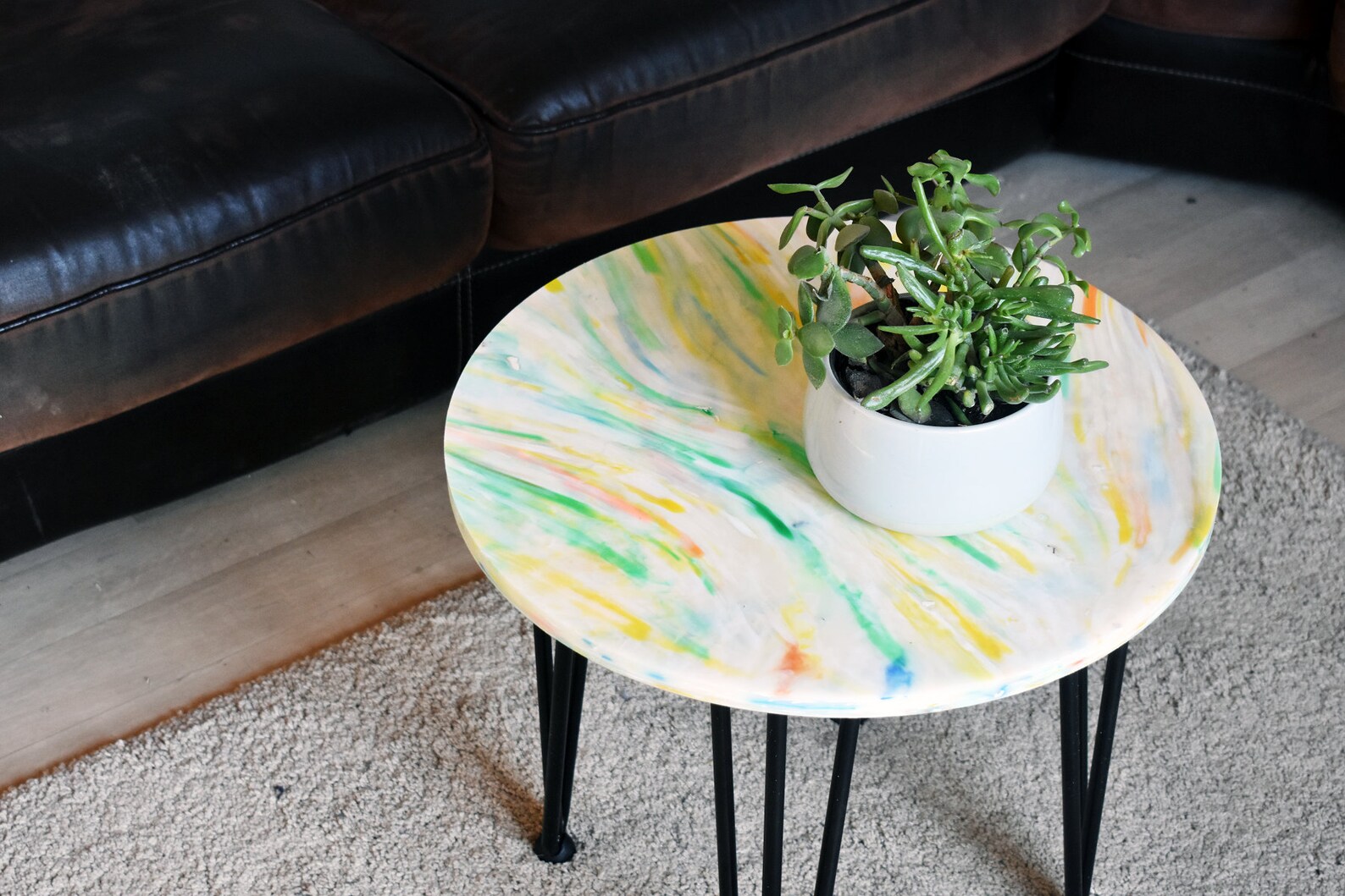 Round Coffee Table 100 Recycled Plastic From the Oceans Etsy