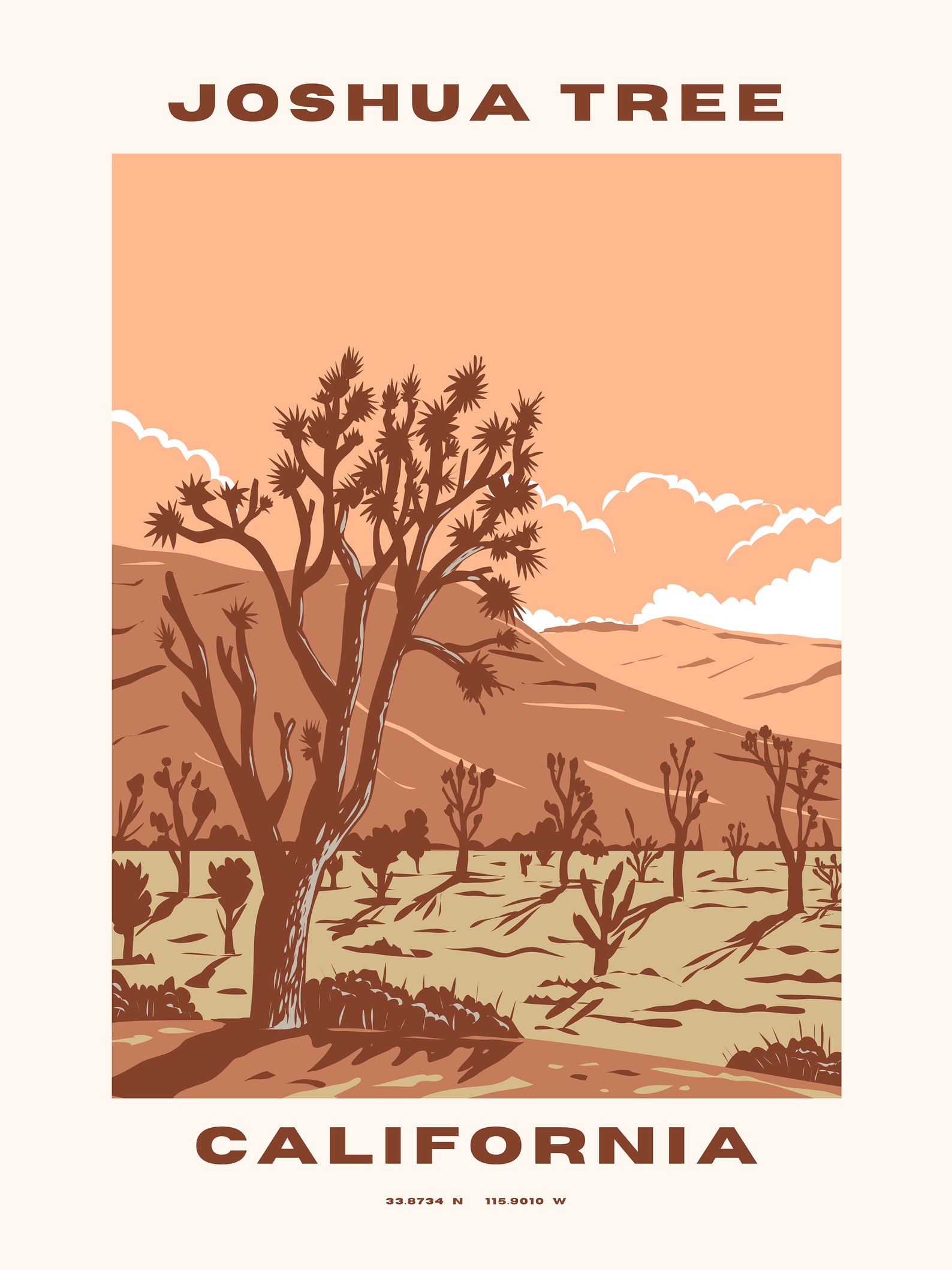 Joshua Tree National Park California Art Print Poster - Etsy