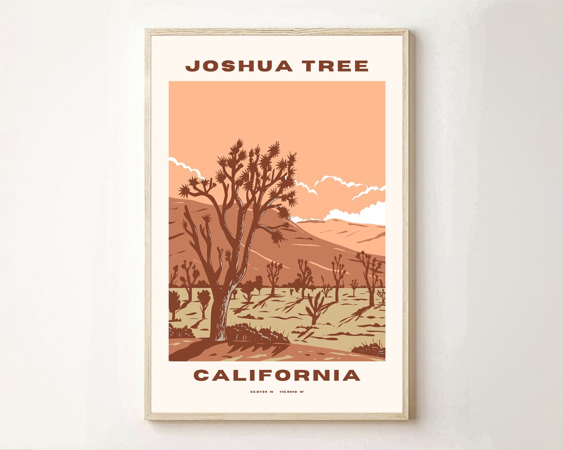 Joshua Tree National Park California Art Print Poster - Etsy