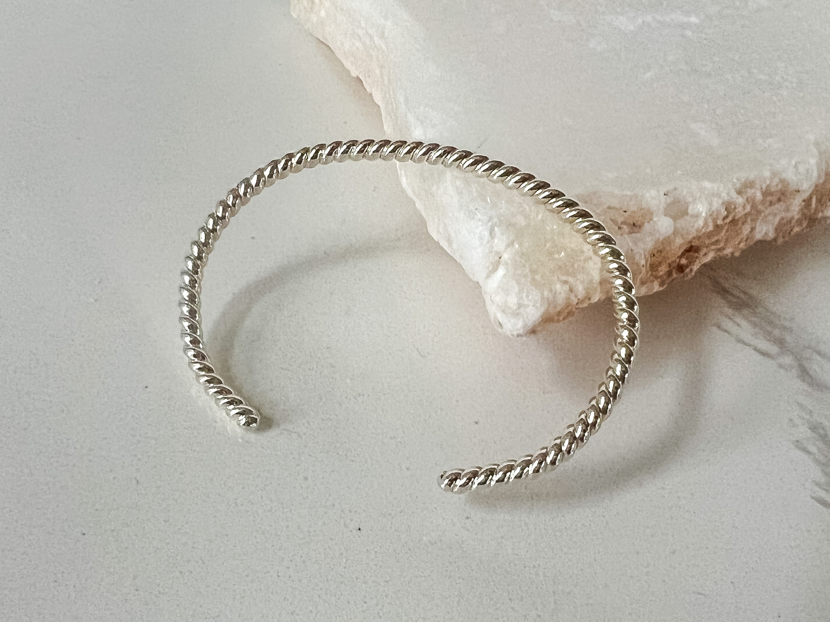 Sterling silver twist cuff bracelet, cuff bracelet, everyday bracelet