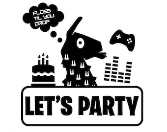 INSTANT Download- Printable fill-in birthday invitation-  LLAMA GAMER invite