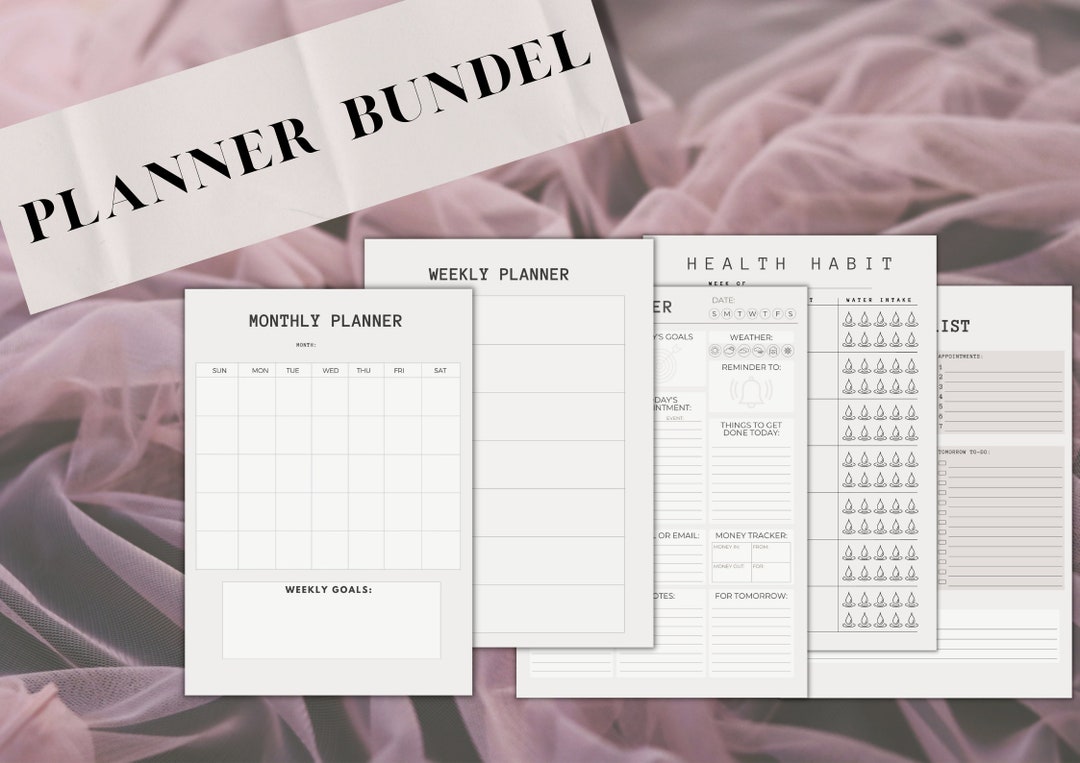 Printable Planner Bundel | Monthly , Weekly , Daily Planner |.. - Etsy