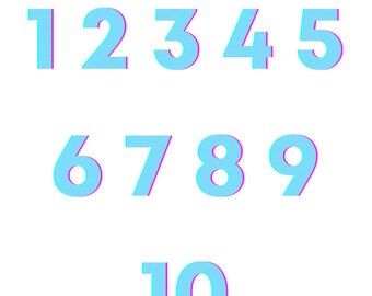 numbers 1 10 clipart etsy
