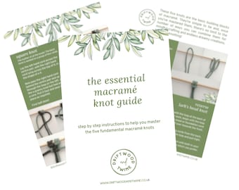 macrame knot guide | macrame knot tutorial for beginners  | macrame instructions | learn macrame to make plant hangers and wall hangings