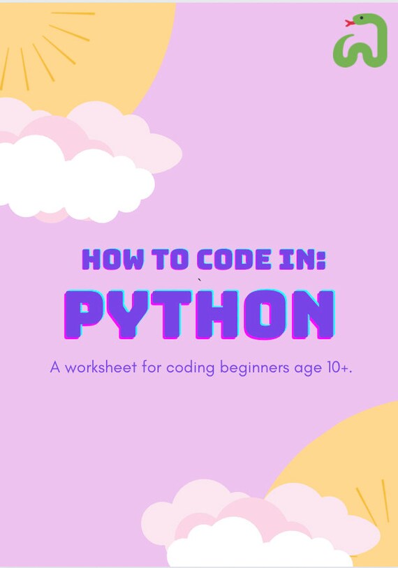 Python Kids Coding Worksheet / Tasksheet | Etsy
