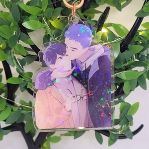 Here U Are BL | LiHuan & YuYang | Starry Holographic Acrylic Keychain| Double-sided | 3 inch | Anime | Manhua | Yaoi | Boys Love | Charm |
