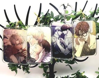 Luke & Andrew BL | Acrylic Keychain | Rainbow Holographic | 3 INCH | Anime | Manhwa | Yaoi | Boys Love | Manga | Charm