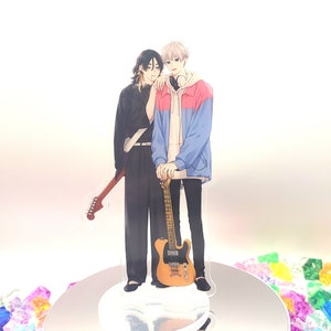 Pink Heart Jam BL | Ryou Kanae & Yuki Haiga | Acrylic Stand | Standee | Double-sided | 15-20 CM | Anime | Manga | Yaoi | Boys Love |