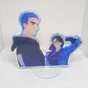 Here U Are BL | LiHuan & YuYang | Iridescent Rainbow Color Shifting Acrylic Stand | Double-sided | 15 CM | Anime | Manhua | Yaoi | Boys Love