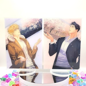 Dangerous Convenience Store BL | Yeo Euijoon & Bum Geonwoo | Acrylic Stand | Standee | Anime | Manhwa | Yaoi | Boys Love | Double-sided 15cm