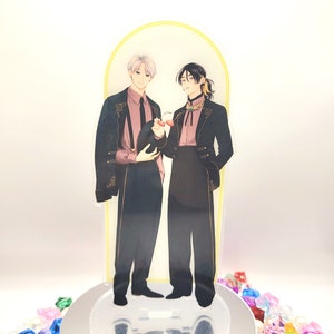 Pink Heart Jam BL | Ryou Kanae & Yuki Haiga | Acrylic Stand | Standee | Double-sided | 15-20 CM | Anime | Manga | Yaoi | Boys Love |