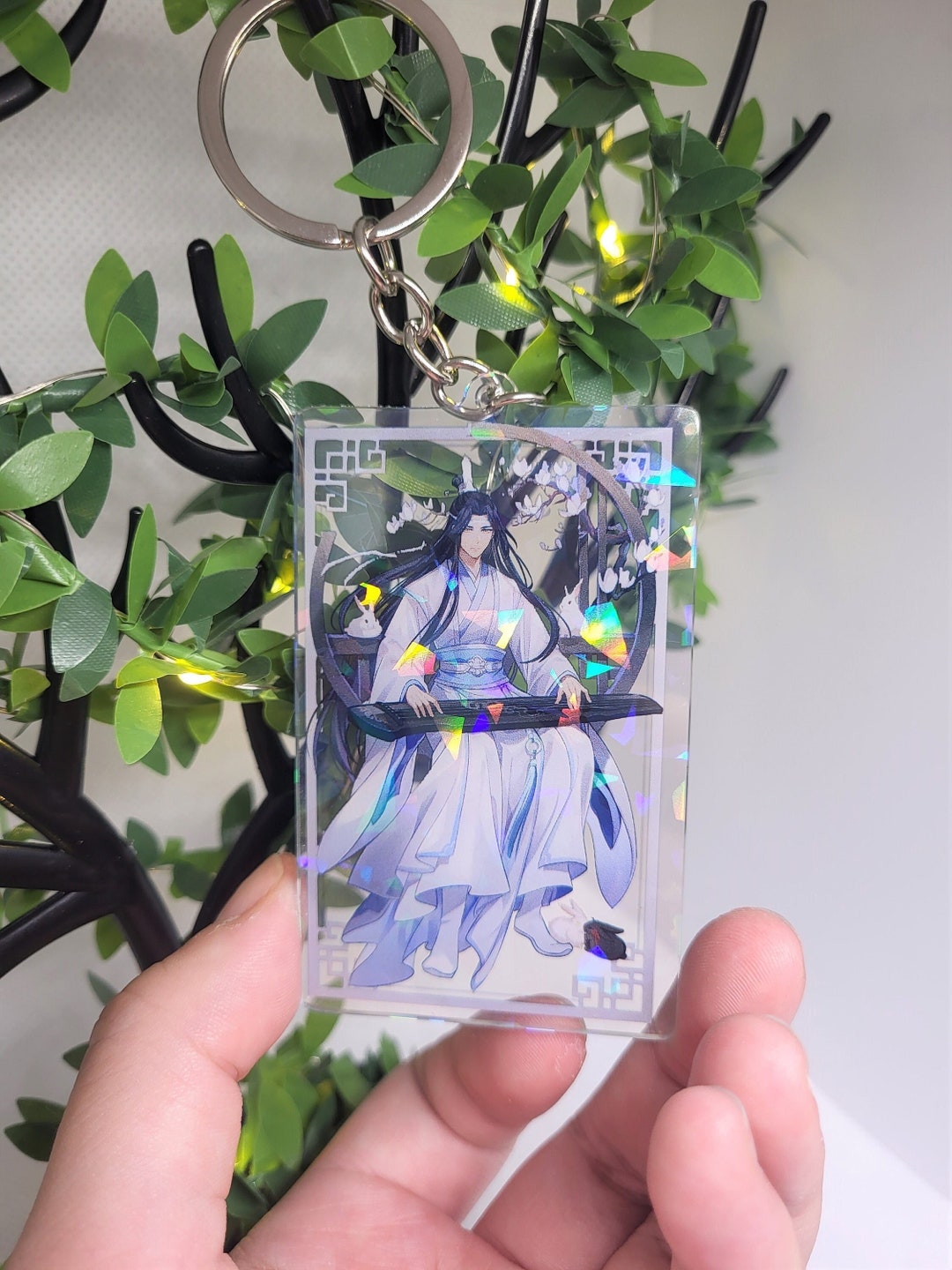 Mo Dao Zu Shi Holographic Acrylic Keychain Lan Wangji Lan Zhan
