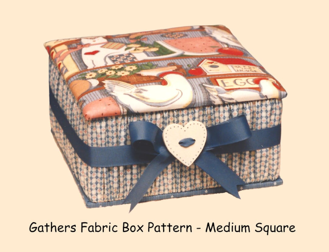 Fabric Box Pattern, Easy DIY Craft, Customize Matching Home Décor