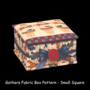 Fabric Box Digital Pattern, Easy DIY Craft (S 5"x 5" Rectangle) PDF - Etsy