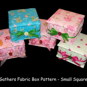 Fabric Box Digital Pattern, Easy DIY Craft (S 5"x 5" Rectangle) PDF - Etsy