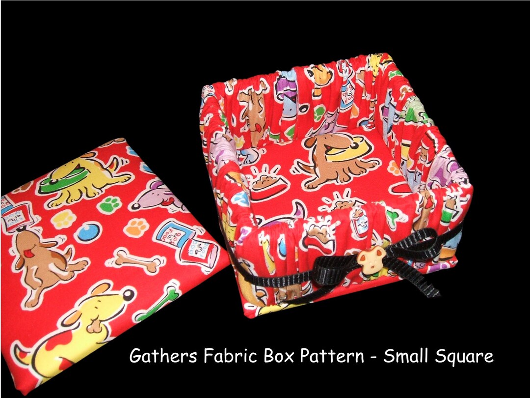 Fabric Box Digital Pattern, Easy DIY Craft (S 5"x 5" Rectangle) PDF - Etsy