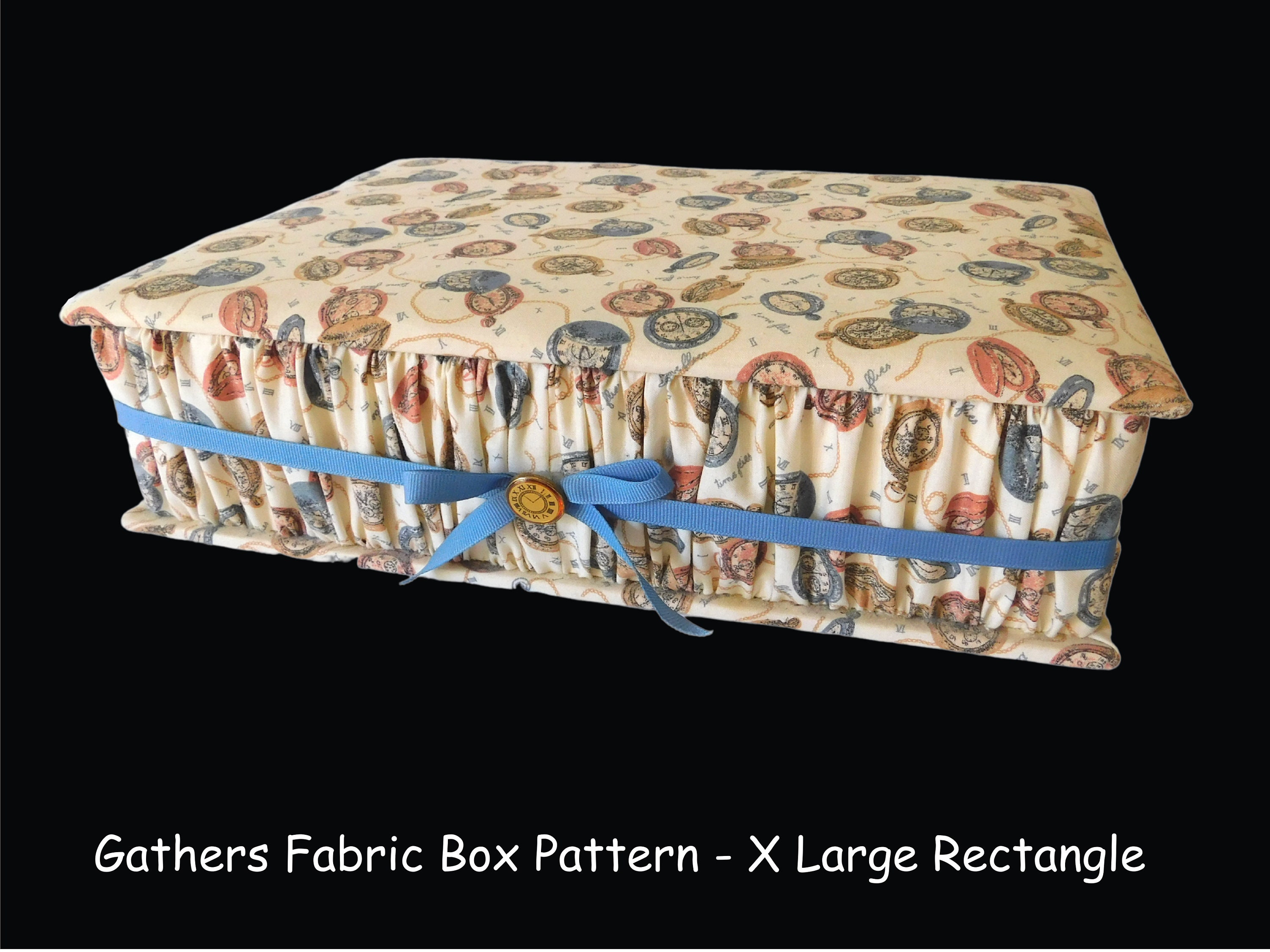 Fabric Box Digital Pattern, Easy DIY Craft (XL 14"x 10" Rectangle) PDF ...
