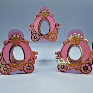 Scatola per uova Kinder Princess Carriage/Decorazioni per feste Princess Carriage/Bomboniera personalizzata per uova Kinder Joy/Sacchetto per uova Kinder Joy/Principessa Disney