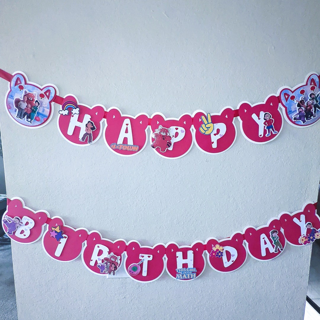 Turning Red Banner Turning Red Party Decorations Turning Red Birthday 