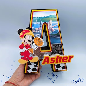 Mickey Roadster Racers 3D Letter/Mickey Mouse birthday party decorations/custom 3d letter/Mickey party/Mickey party decor/Disney's Mickey