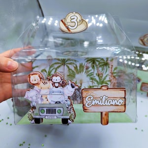 Baby Safari Favor Box/Baby Safari/Personalized Safari Gable favor box/Baby Safari Party decorations/Safari candy or treat bags/Baby Safari