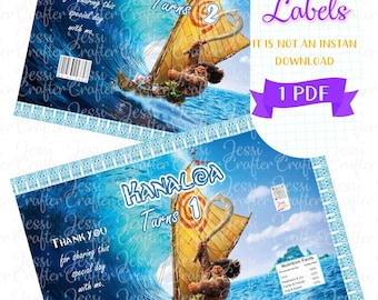 Printable Maui/Moana Party Favors/Printable Maui from Moana personalized bag of chips/Maui party decoration/Printable Repacked bag of chips