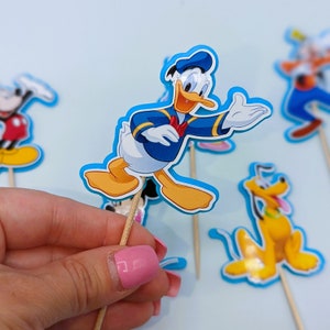 Mickey Mouse Clubhouse cupcake toppers/Mickey Mouse clubhouse party decorations/Mickey Mouse/Minnie/Daisy/Donald/Goofy/Pluto/Cupcake Toppers