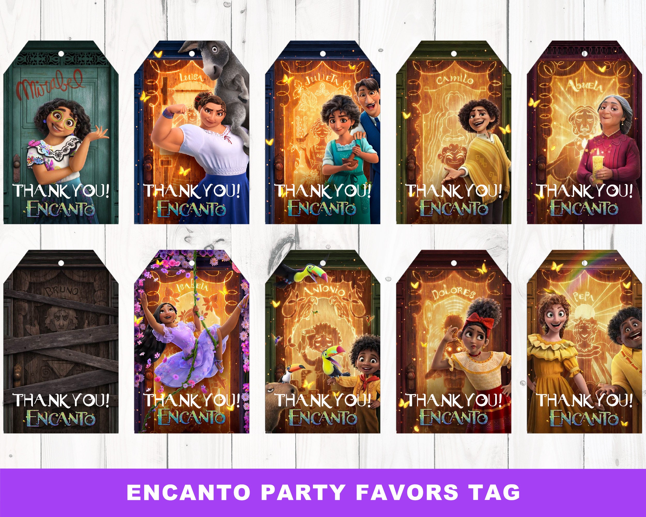 Encanto Party Favor Tags Encanto Thank You Tags Birthday Etsy Australia