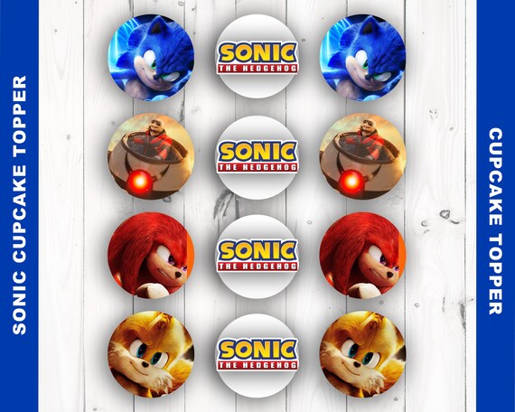 Sonic Cupcakes Toppers Printable Sonic the Hedgehog Toppers - Etsy Finland