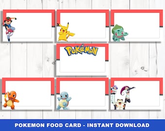 pokemon food labels etsy