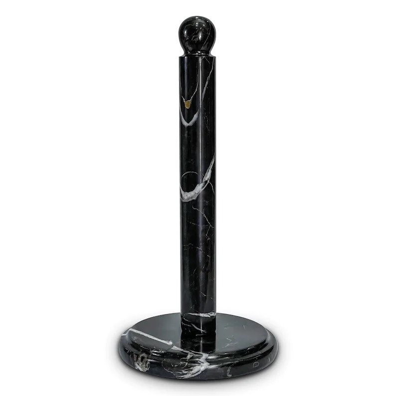 Black Marble Paper Towel Holder Handmade Towel Holder Stand for Kitchen
