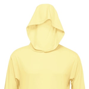 Polyester Hooded Long Sleeve Shirt: Sublimation Blank Unisex Tee