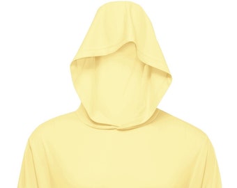 Polyester Hooded Long Sleeve Shirt: Sublimation Blank Unisex Tee