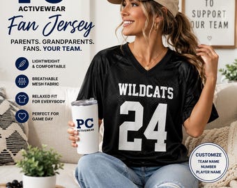Custom Mesh Fan Football Jersey, Team Spirit Jersey