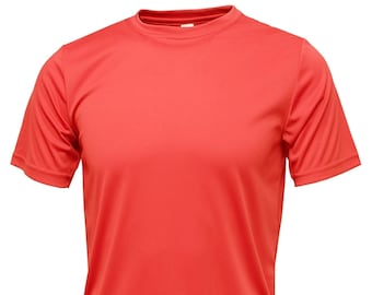 Unisex Short Sleeve Polyester T-Shirt • Performance Blank Shirt for Sublimation • Moisture-Wicking Athletic Base Layer