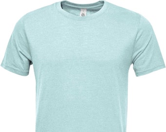 Light Color Sublimation Blank Shirt: 70/30 Cotton Blend Unisex Tee