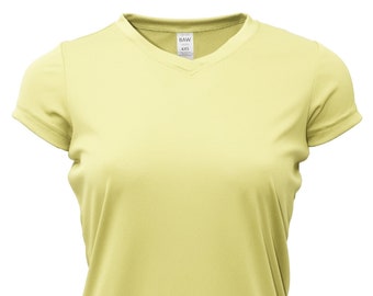 Ladies Polyester V-Neck Tee • Moisture-Wicking Sublimation Blank Shirt
