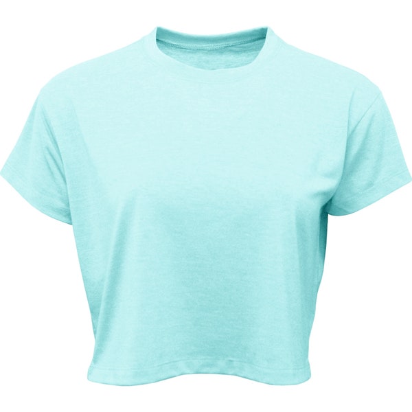 70/30 Ladies Crop Top, Sublimation Blanks, Super Soft Crop Top, Colored Sublimation