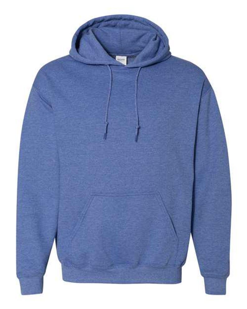 Puede incluir: Una sudadera con capucha azul con un bolsillo delantero y una capucha con cord&oacute;n. La sudadera es de color liso y tiene pu&ntilde;os y dobladillo acanalados. La tela parece ser un material suave y c&oacute;modo.