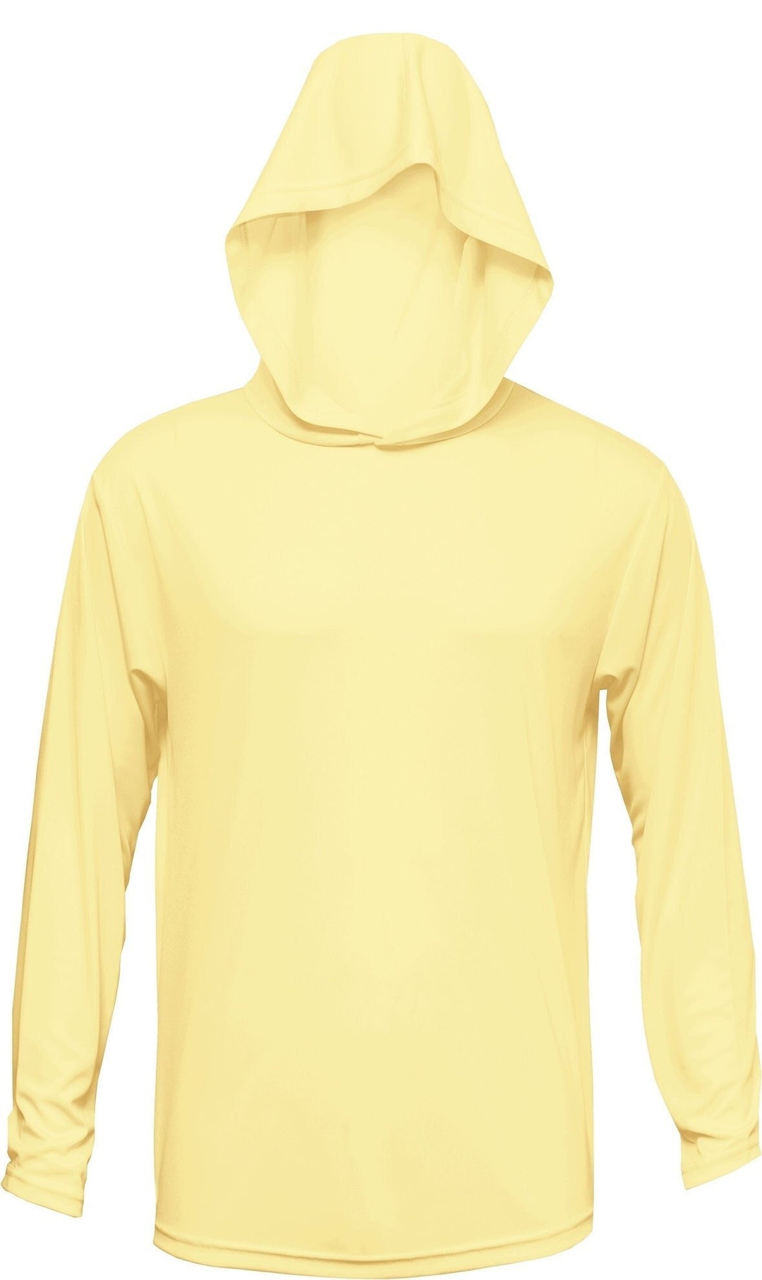 Yellow Long Sleeve Safety Shirt With Hoodie, Quick Dry