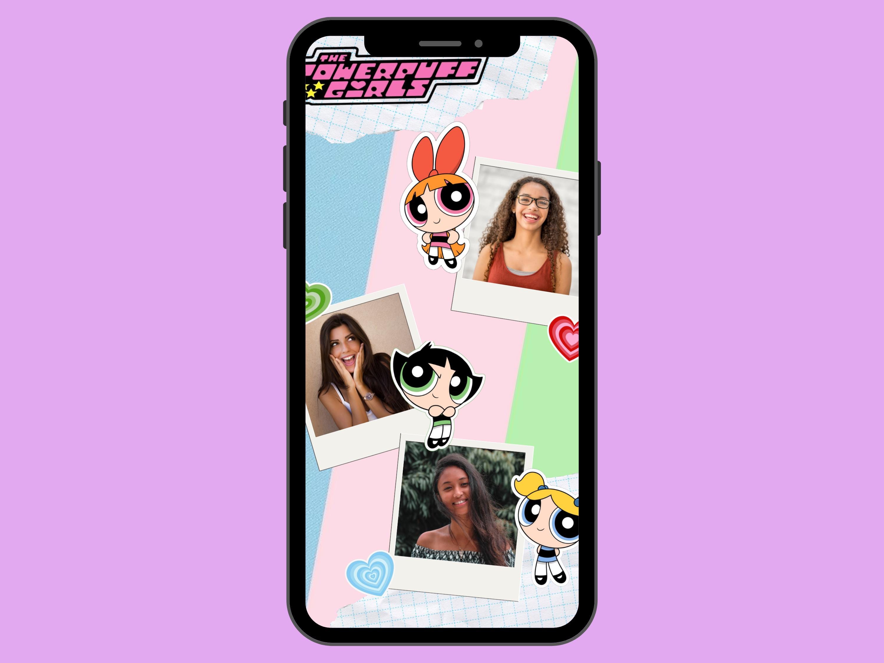 Custom Powerpuff Girls Photo Frame Canva Template, Cute Polaroid ...