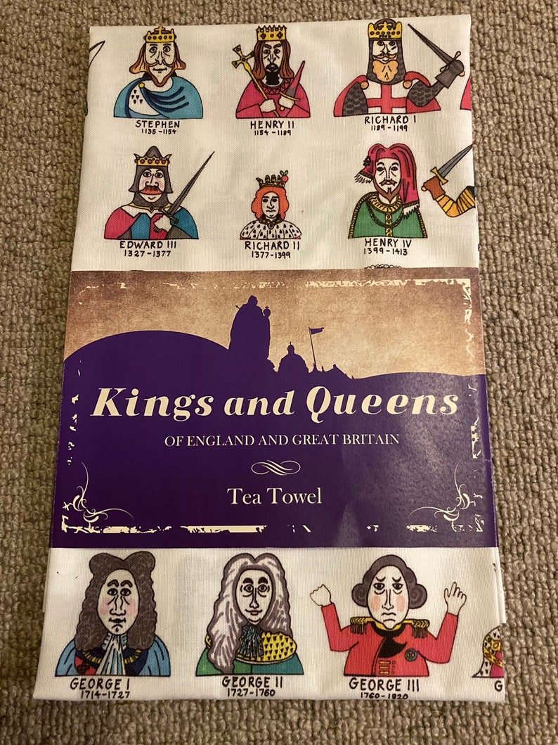 Kings and Queens of England and Great Britain Tea Towel image 3