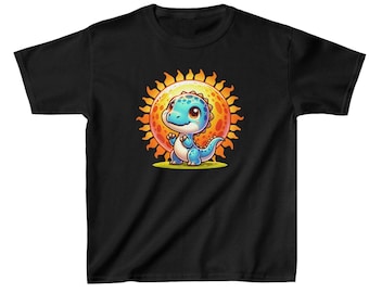 Dinosaur Fun in the Sun! Kids' T-Shirt with Cute Dino Design - Perfect for Your Little Explorer! Available in Multiple Sizes.