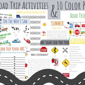 Family Road Trip Planner, Kids Road Trip Games Printable, Family Vacation Scavenger Hunt, Car Games, Travel Printables, Summer Travel Games