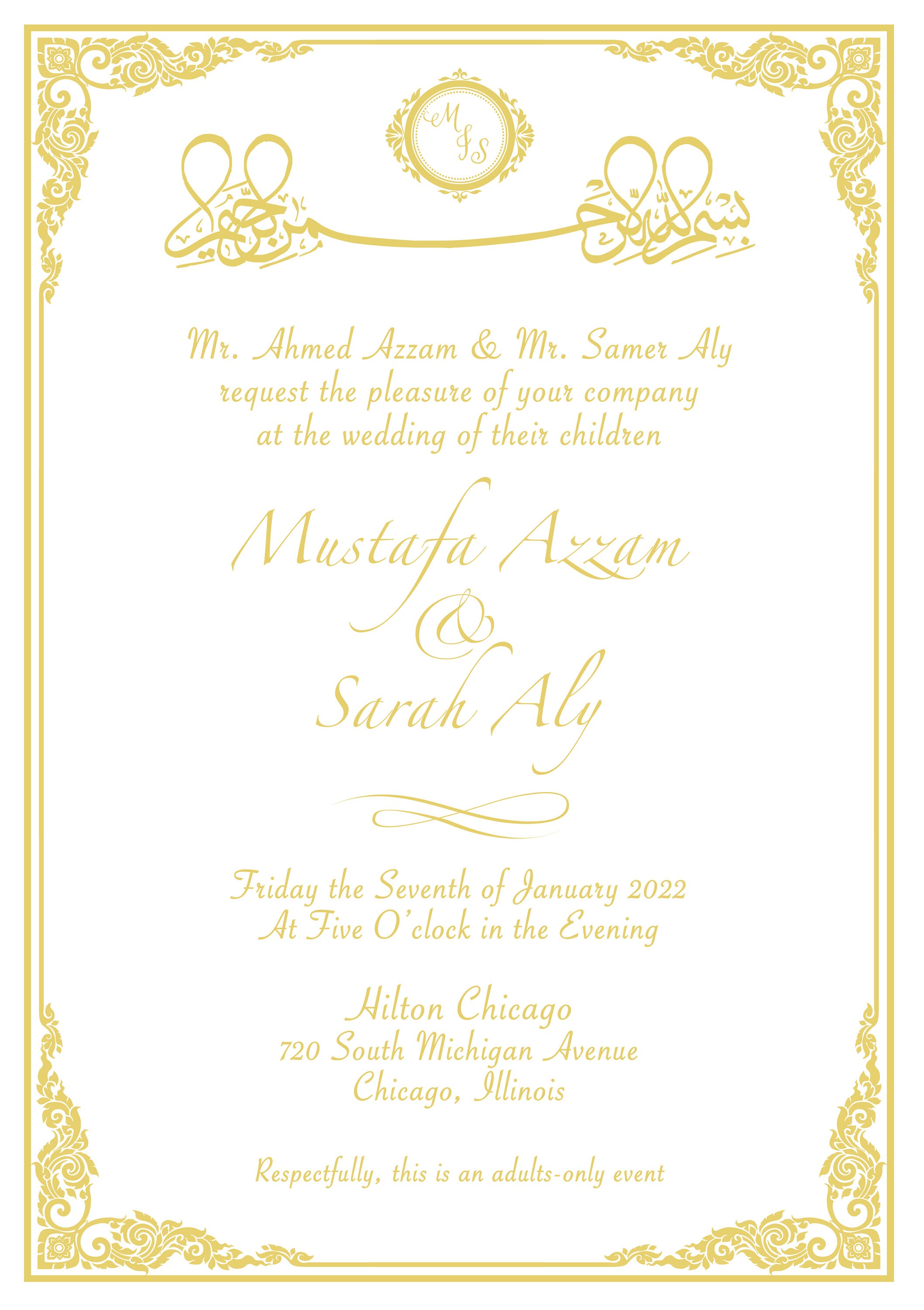 Arabic Wedding Invitation Engagement/nikkah/katb Kitab Etsy