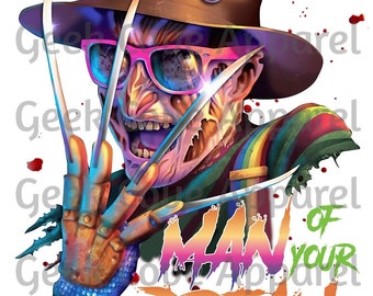 Freddie Krueger Halloween PNG, Arte digital del hombre de tus sueños (Descarga digital)