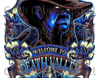 The Undertaker png, The Undertaker Sublimation, Welcome to Death Valley, Digital Silhouette PNG Clip art for All your Designs